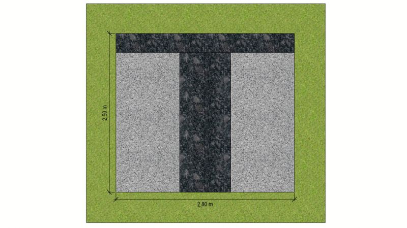 Pilkų granito plokščių uždengimas (KP18-1)