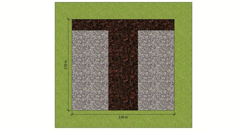 Rusvų granito plokščių uždengimas (KP18-2)
